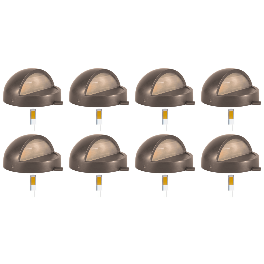 STB09 4x/8x/12x Package LED Round Deck Light Surface Mount Low Voltage Landscape Lighting 5W 3000K Bulb