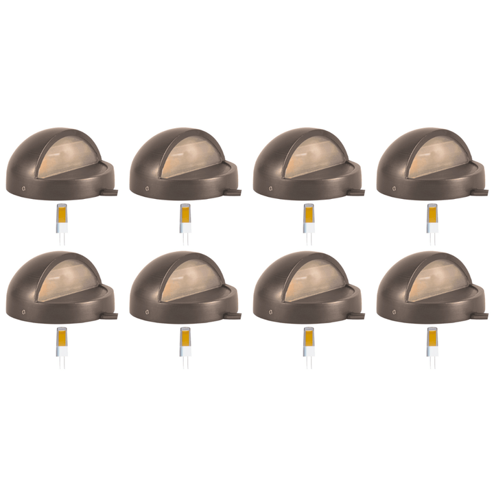 STB09 4x/8x/12x Package LED Round Deck Light Surface Mount Low Voltage Landscape Lighting 5W 3000K Bulb