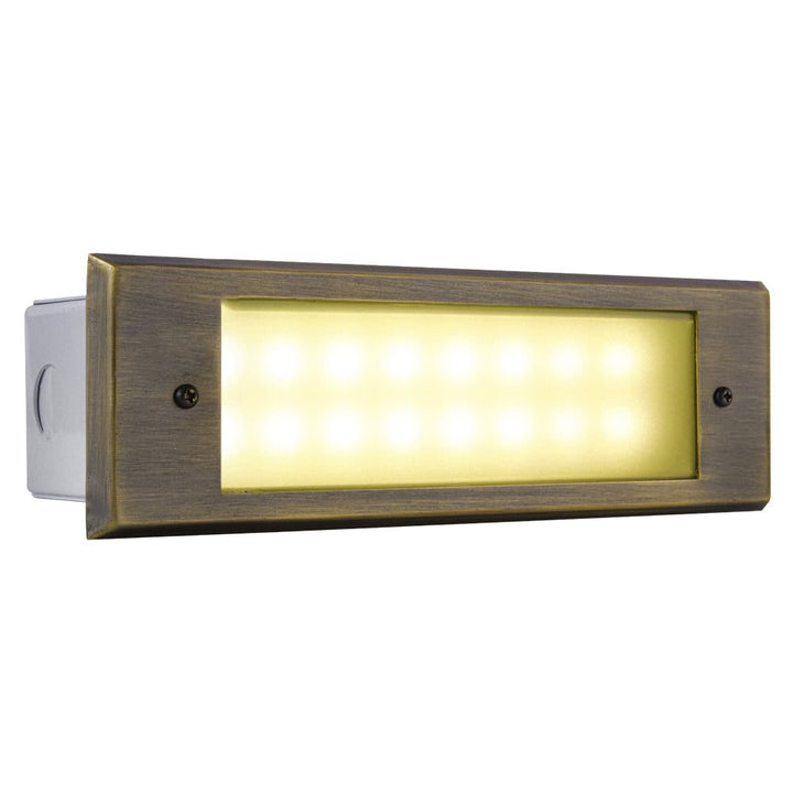 STB10 Cast Brass Step Light | 3W Integrated LED Low Voltage Landscape Light - Sun Bright Lighting