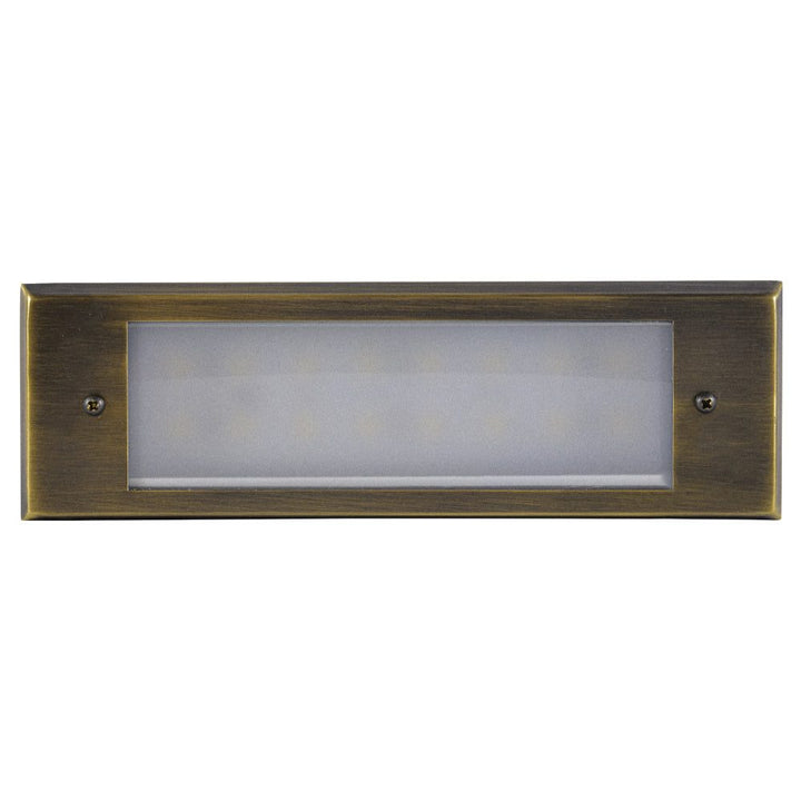 STB10 Cast Brass Step Light | 3W Integrated LED Low Voltage Landscape Light - Sun Bright Lighting