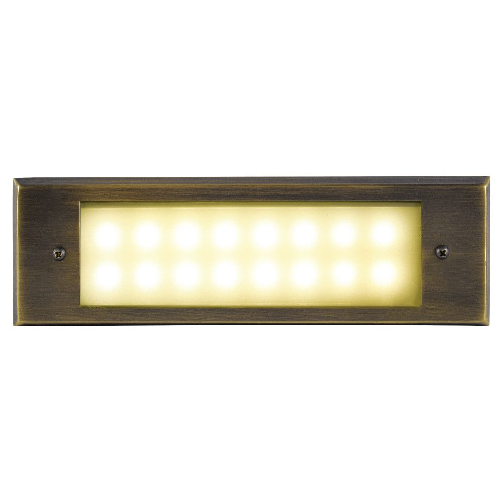 STB10 Cast Brass Step Light | 3W Integrated LED Low Voltage Landscape Light - Sun Bright Lighting