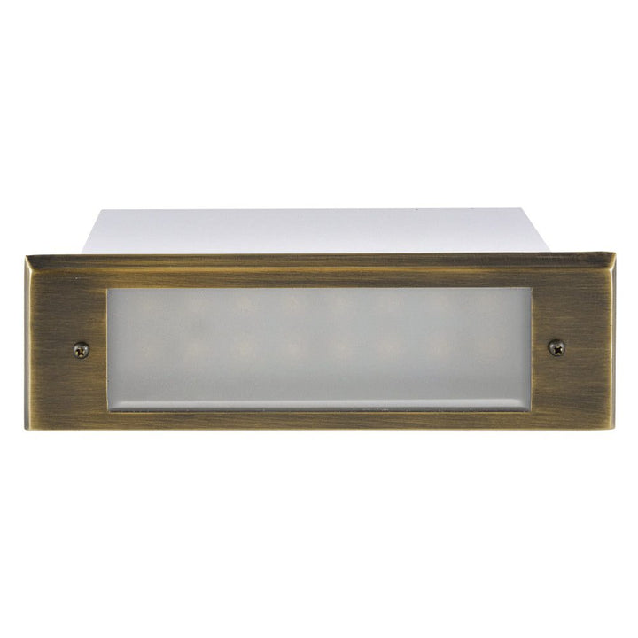 STB10 Cast Brass Step Light | 3W Integrated LED Low Voltage Landscape Light - Sun Bright Lighting