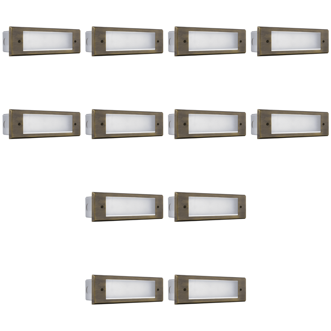 STB10 4x/8x/12x Package 3W LED Indoor Outdoor Horizontal Step Light Low Voltage Lighting