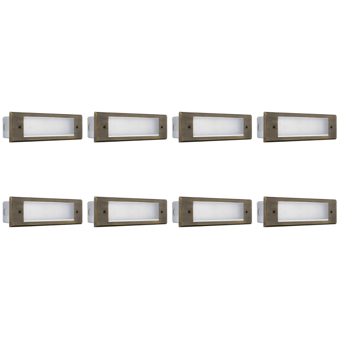 STB10 4x/8x/12x Package 3W LED Indoor Outdoor Horizontal Step Light Low Voltage Lighting