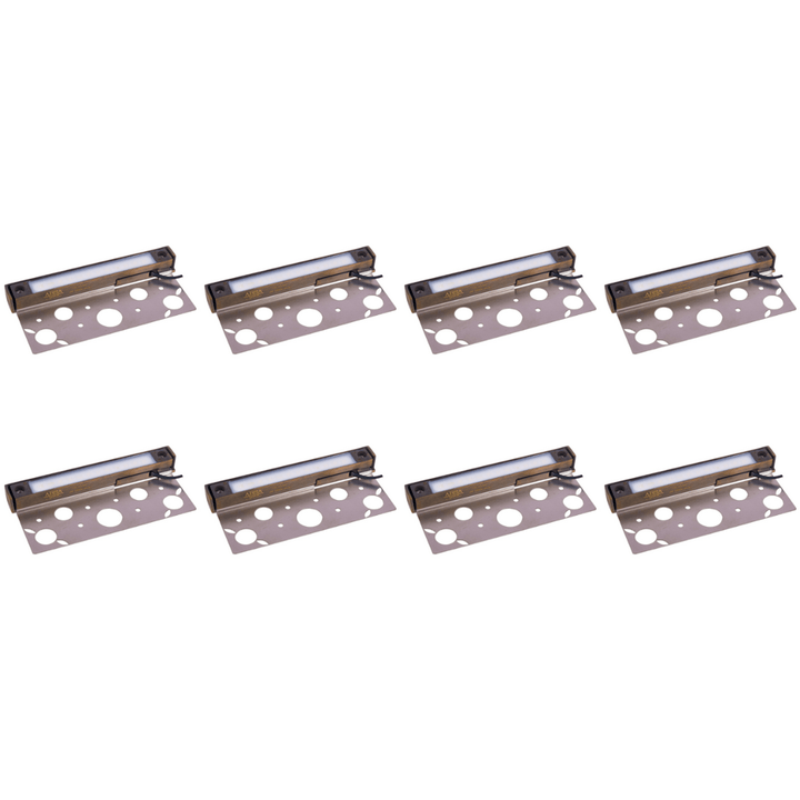 STB12 4x/8x/12x Package Brass LED Retaining Wall Light Low Voltage Hardscape Paver Lighting 3000K