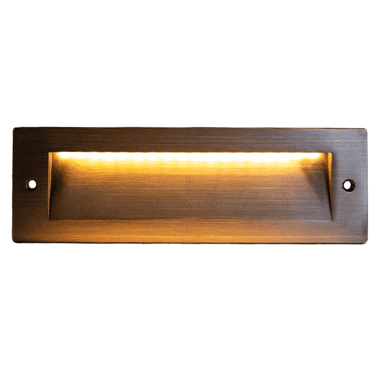 STB18 3W LED Cast Brass Outdoor Horizontal Modern Step Light Low Voltage Lighting