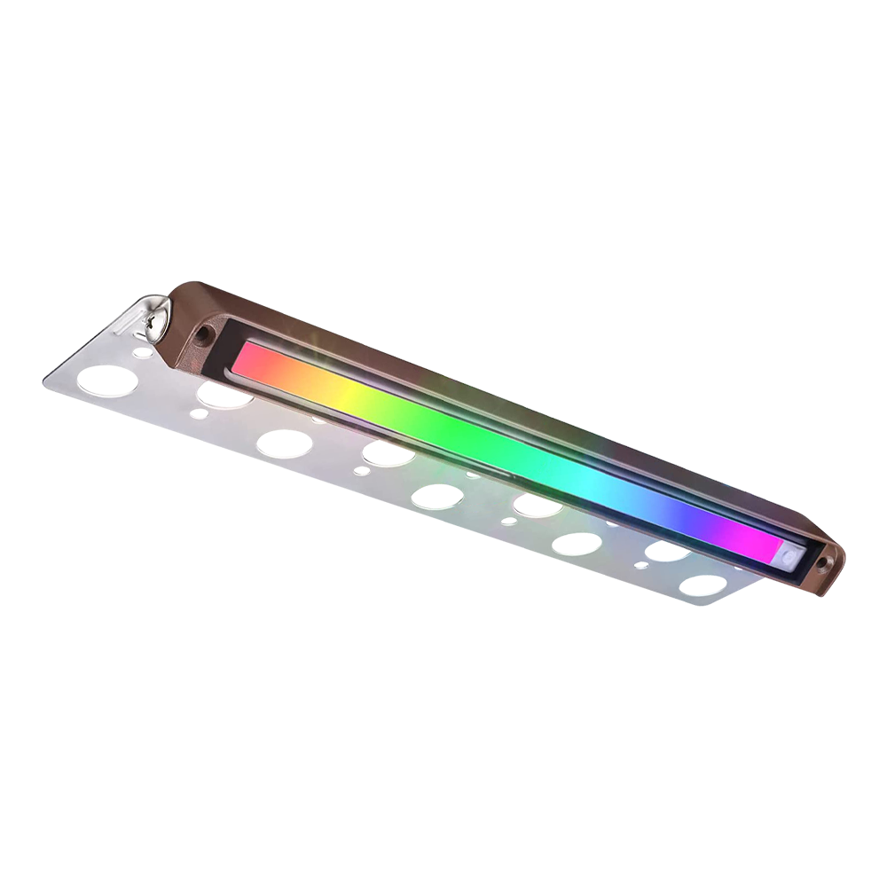 STBR06 12 Inch 5W RGBW LED Retaining Wall Lights, Hardscape Color Changing 12V-24V Low Voltage Landscape Lights