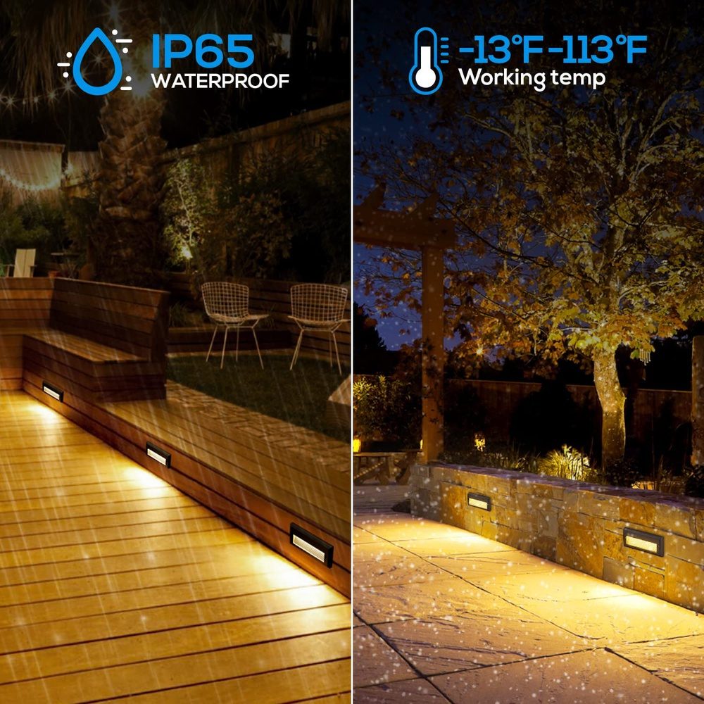 STLA09 6-Pack 3.5W Low Voltage 9" LED Outdoor Step Lights, 12V LED Deck Lights Landscape Lights