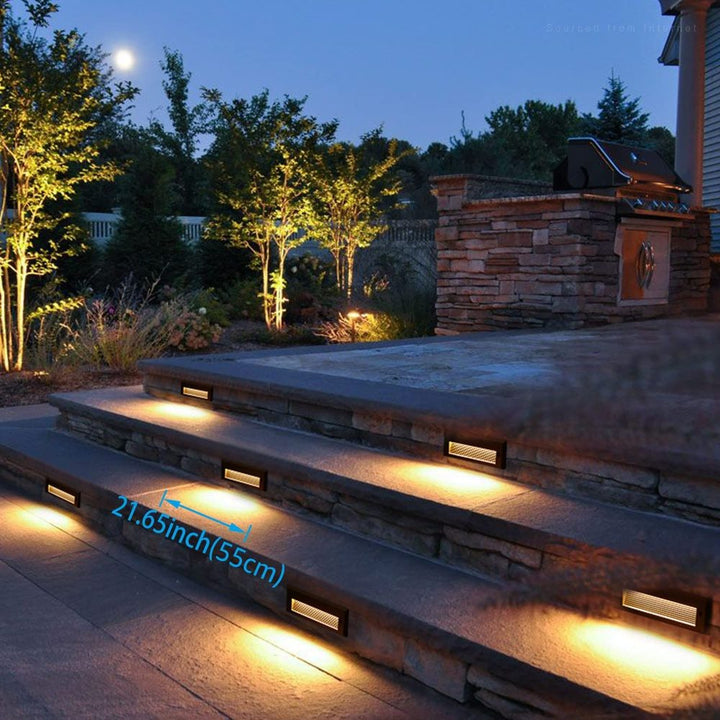 STLA09 6-Pack 3.5W Low Voltage 9" LED Outdoor Step Lights, 12V LED Deck Lights Landscape Lights