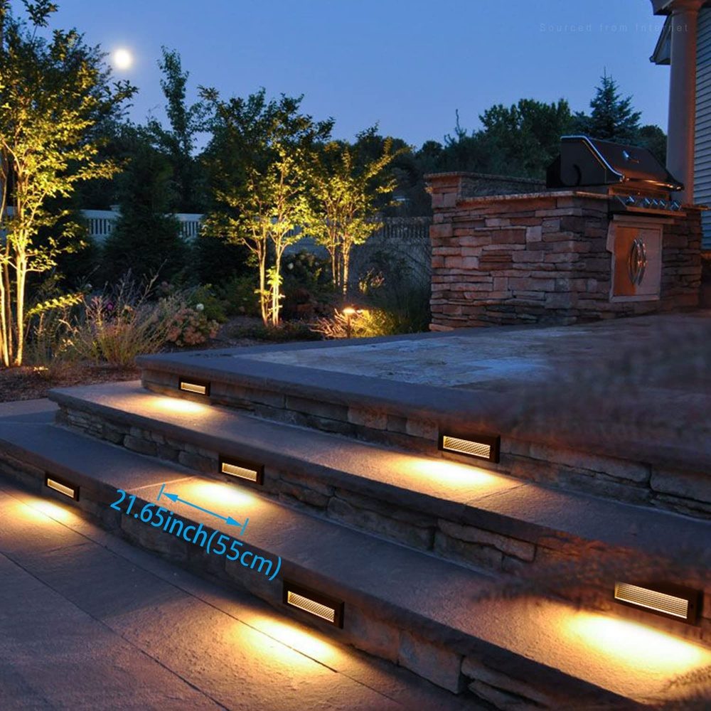 DLA01 12-Pack Black 2.5W Low Voltage LED Outdoor Half Moon Deck Lights  Package, 12V LED Step Fence Landscape Lights