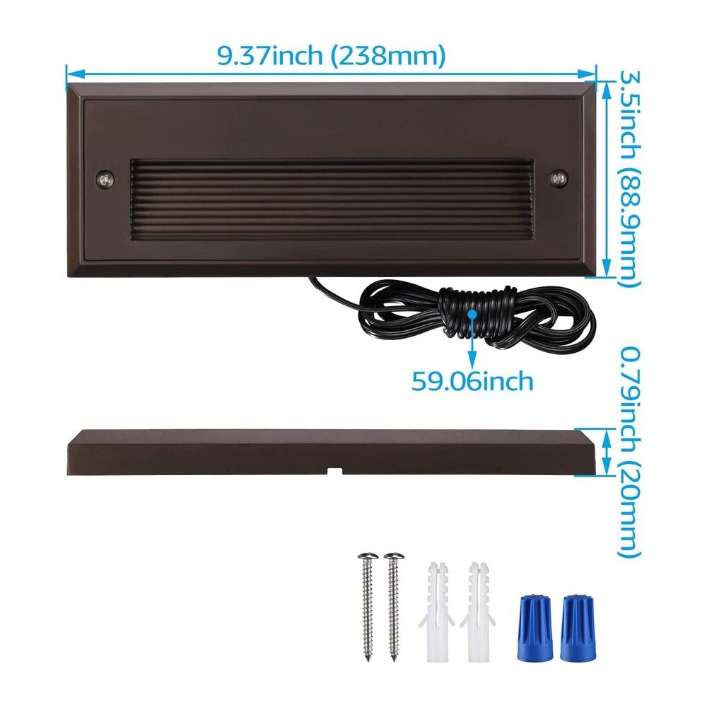 12-Pack of STLA09 Low Voltage Step Lights | Outdoor Deck Lights