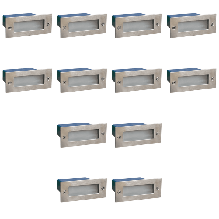 STS02 4x/8x/12x Package Outdoor Recessed Brick Wall Light LED Step/ Stair Lighting Fixture