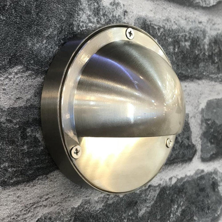 STS09 LED Round Stainless Steel Deck Light Surface Mount Low Voltage Landscape Lighting.
