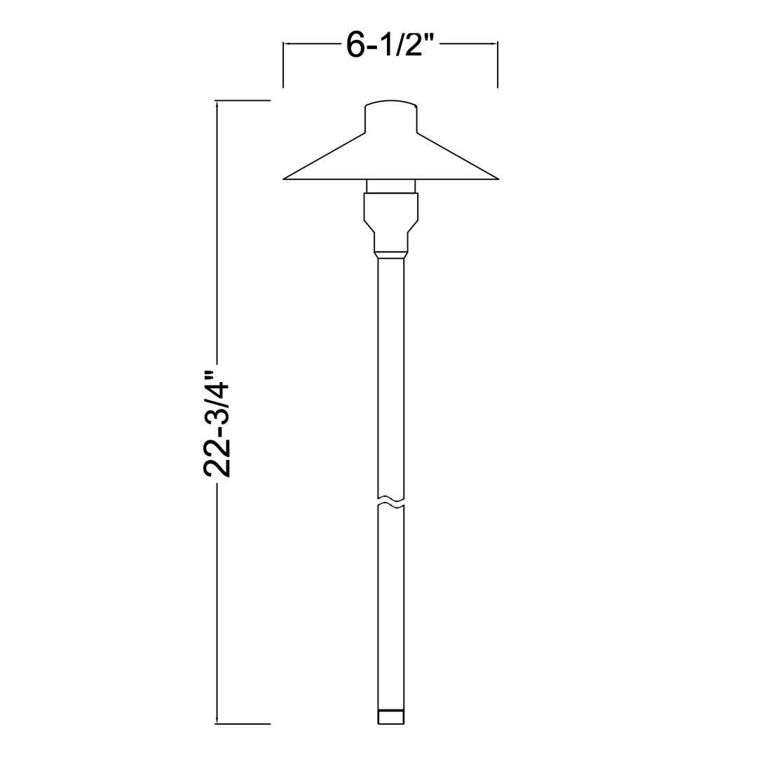 Tulay BH 18" Antique Brass Path Light Low Voltage Landscape Lighting