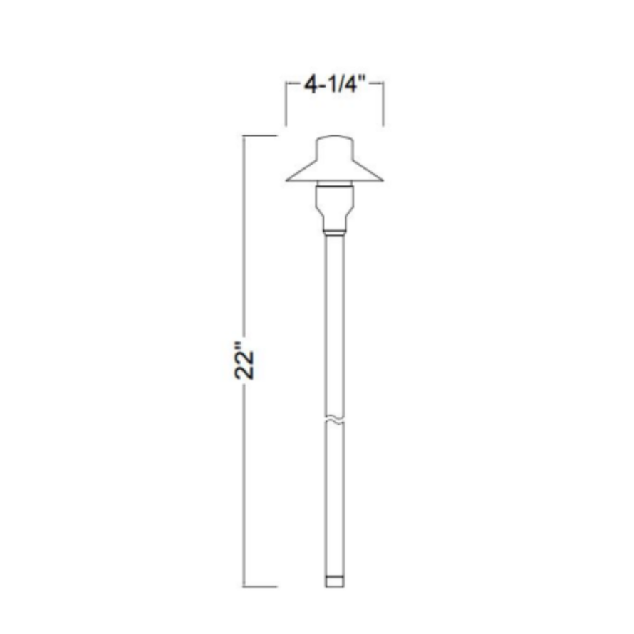 BPLP09 Tulay SH 18" Antique Brass Path Light Low Voltage Outdoor Lighting