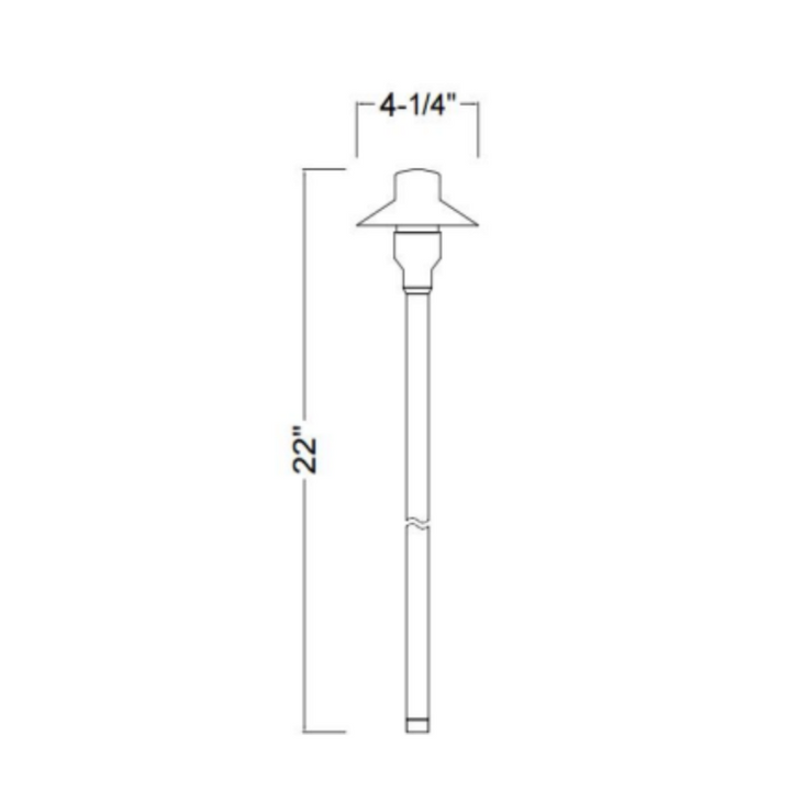 BPLP09 Tulay SH 18" Antique Brass Path Light Low Voltage Outdoor Lighting