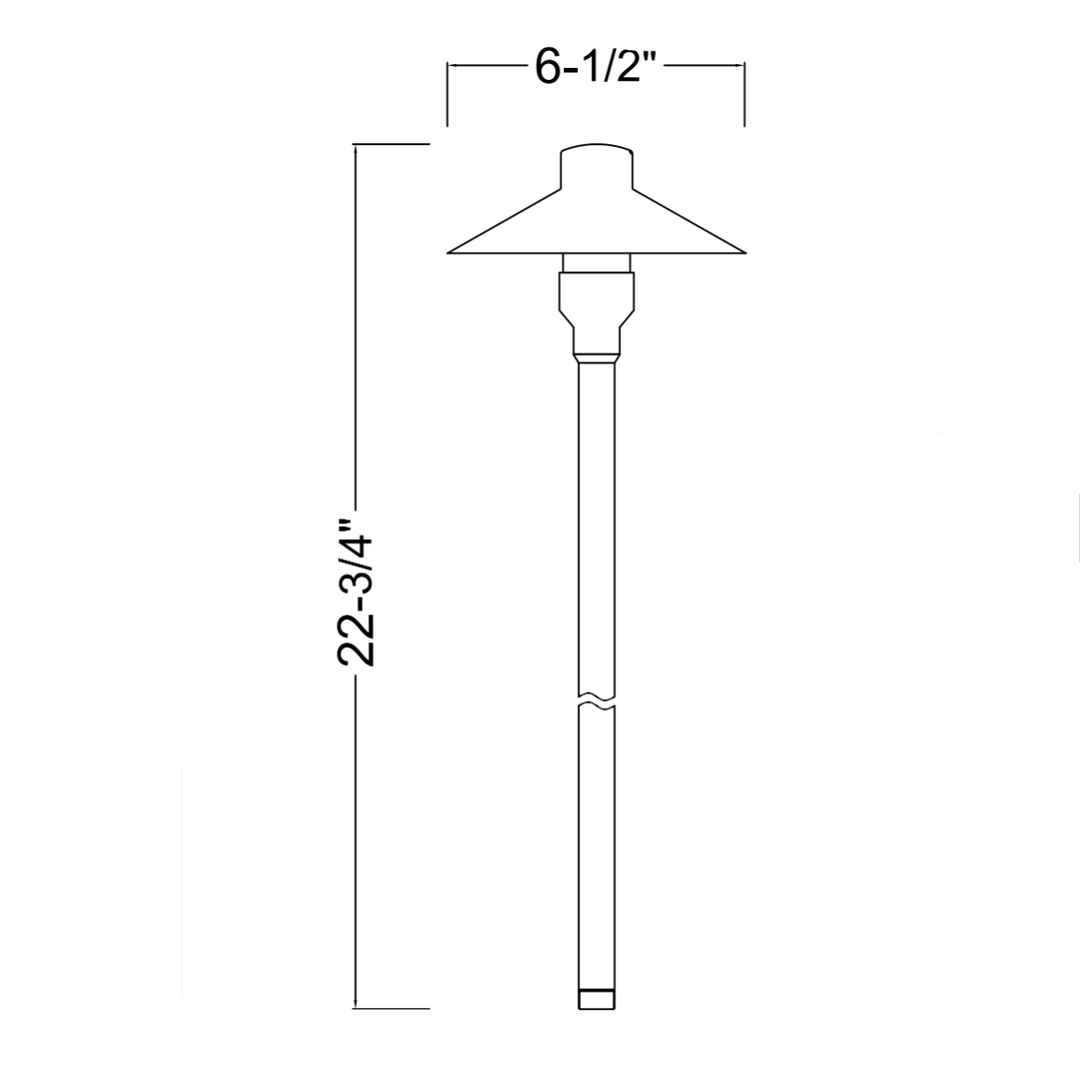 Tulay BH 18" Copper Path Light Low Voltage Landscape Lighting