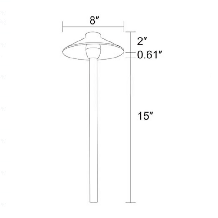 Rein Brown Brass Path Light Low Voltage Outdoor Lighting