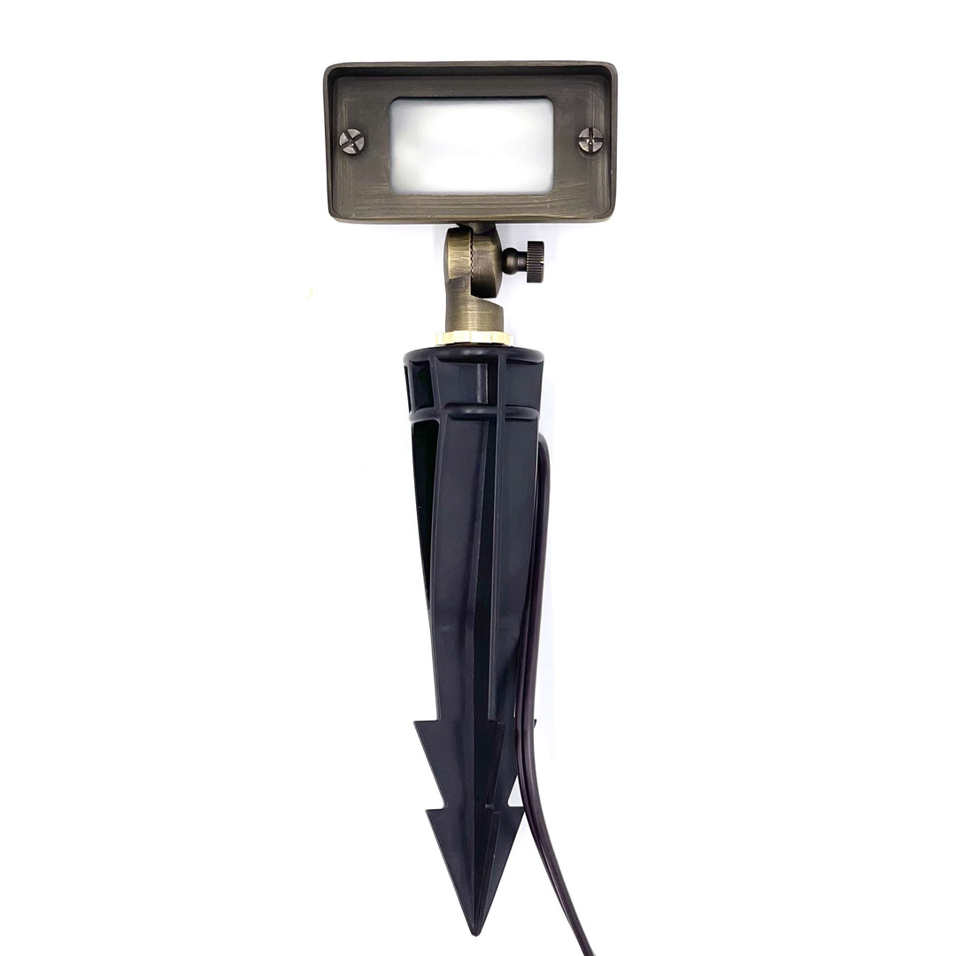 FLBP02 Tulay Antique Brass Squared Flood Light 4x/8x/12x G4 2W Dimmable 2700K Package Low Voltage Landscape Lighting