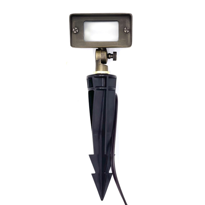 FLBP02 Tulay Antique Brass Squared Flood Light 4x/8x/12x G4 2W Dimmable 2700K Package Low Voltage Landscape Lighting