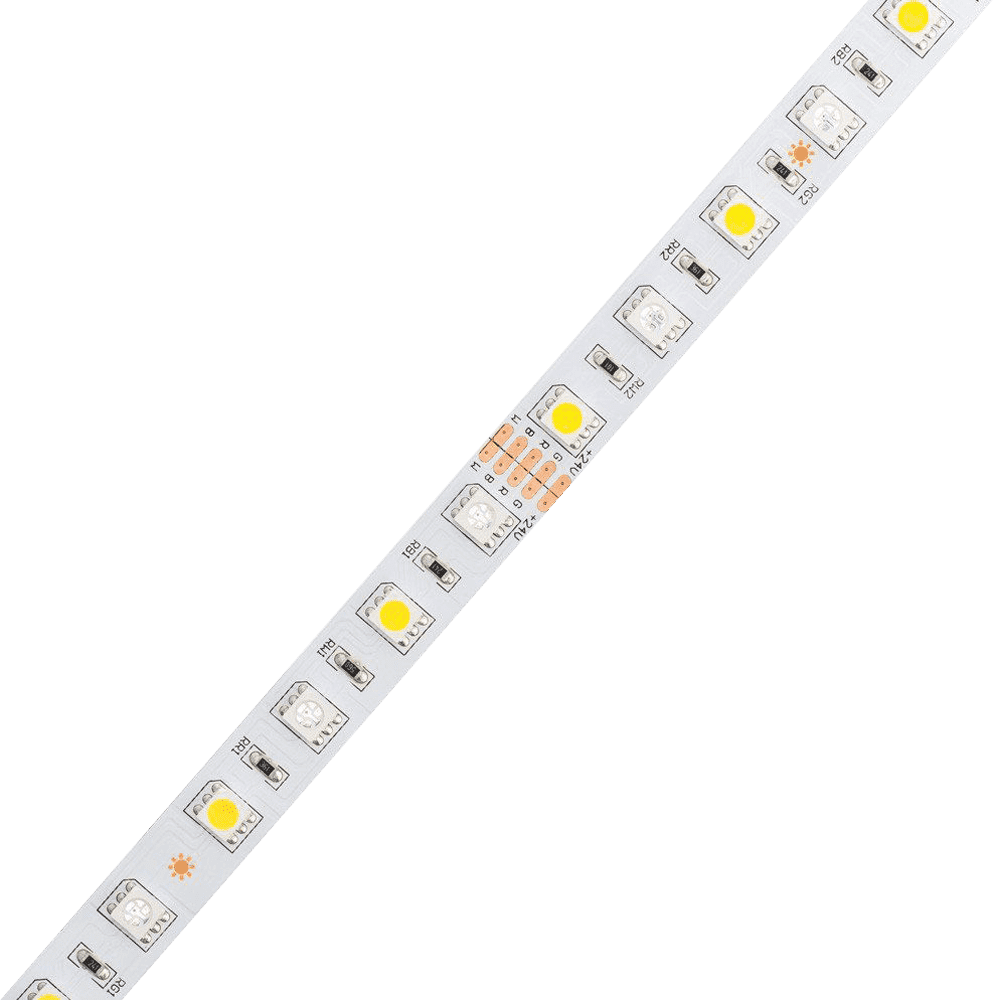 Strip Light RGBW 5050 3.5W/ft DC24V Low Voltage LED Indoor IP20 UL SMD Tape Light