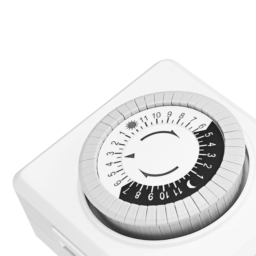 TM02 Indoor Plug In Timer | Mechanical Clock for Garden Lights Transfo
