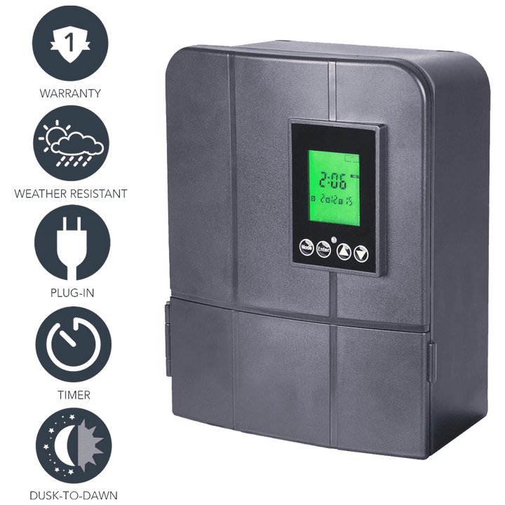 TSP300 300 Watt Low Voltage Transformer with Digital Timer and Photocell.