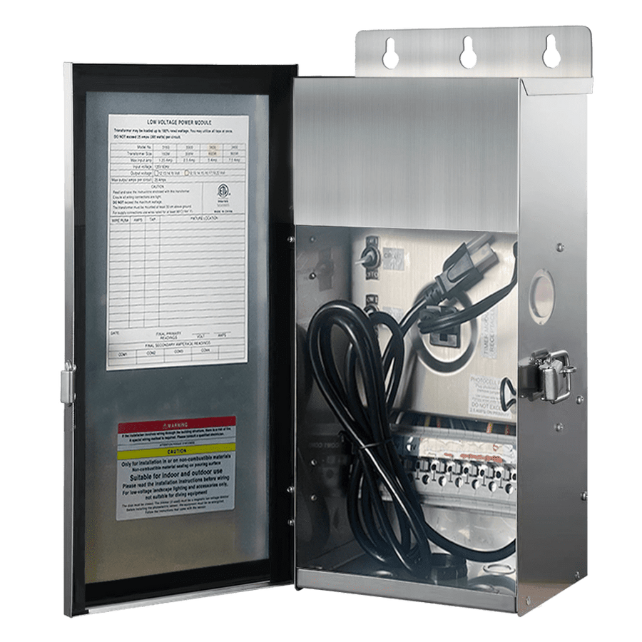 TSR600 600W Multi Tap Low Voltage Manual Transformer IP65 Waterproof.