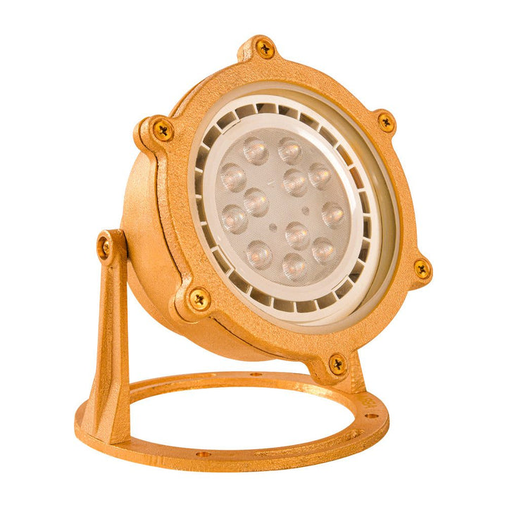 ULB02 Cast Brass Underwater Pond Light | Lamp Ready Low Voltage Landscape Light - Sun Bright Lighting