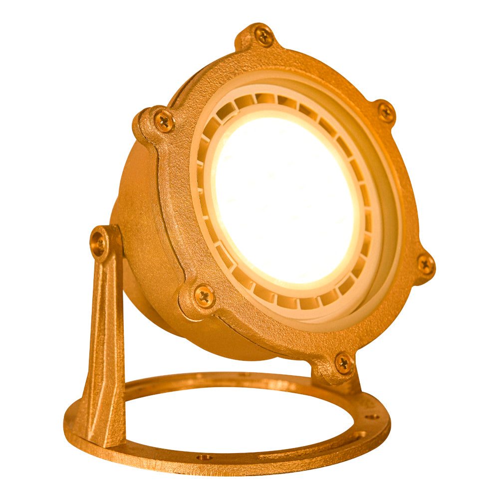 ULB02 Cast Brass Underwater Pond Light | Lamp Ready Low Voltage Landscape Light - Sun Bright Lighting