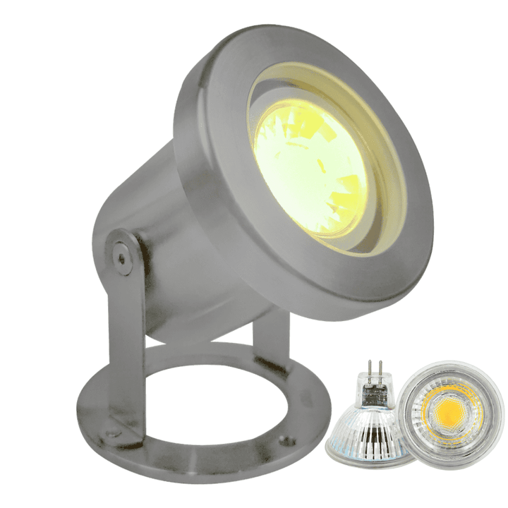 ULB03 4x/8x/12x Package Stainless Steel Underwater Landscape LED Fountain Light Pond Lighting with 5W 3000K Bulb