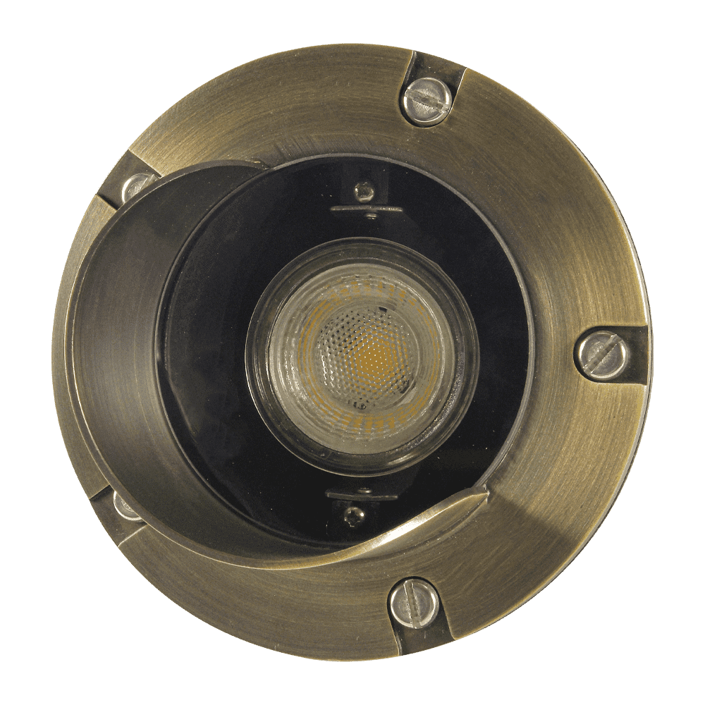 UNB03 Cast Brass Low Voltage Shielded LED In-ground Light IP65 Waterproof - Kings Outdoor Lighting