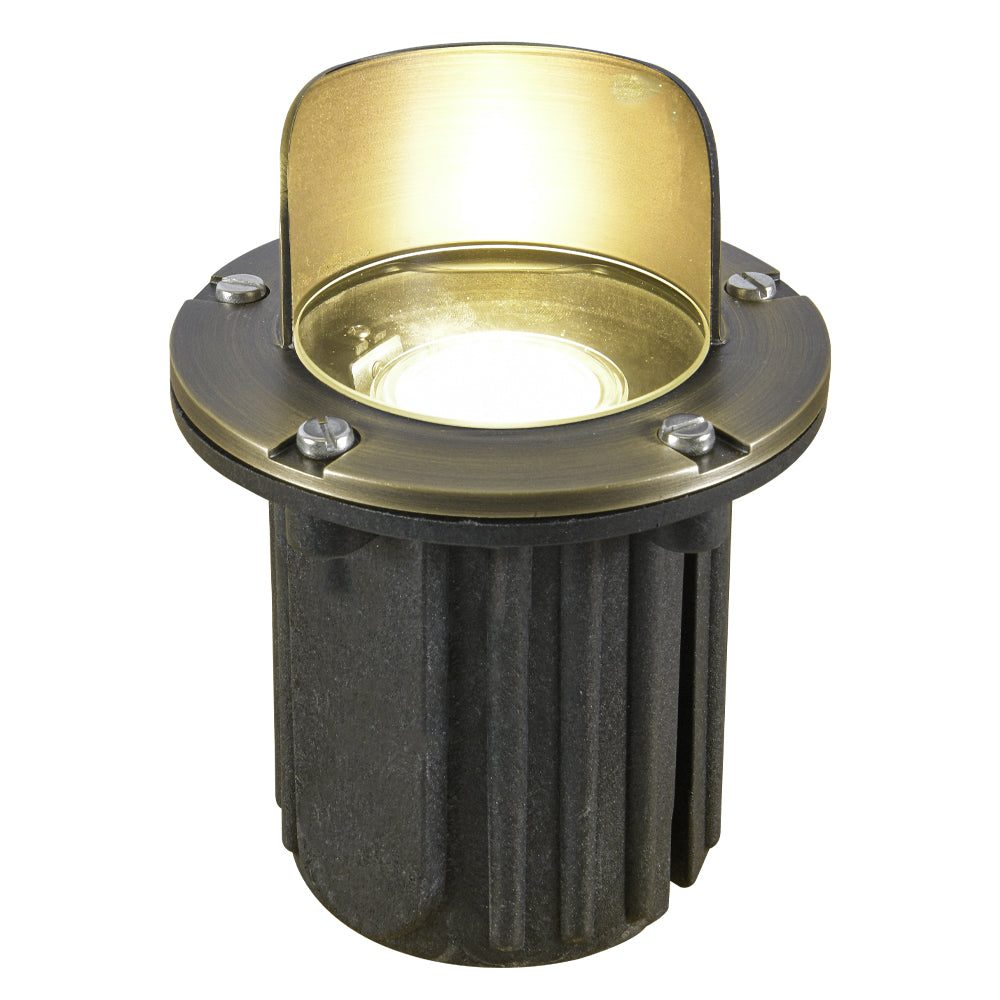 UNB03 Cast Brass In-Ground Well Light | Lamp Ready Low Voltage Landscape Light - Sun Bright Lighting