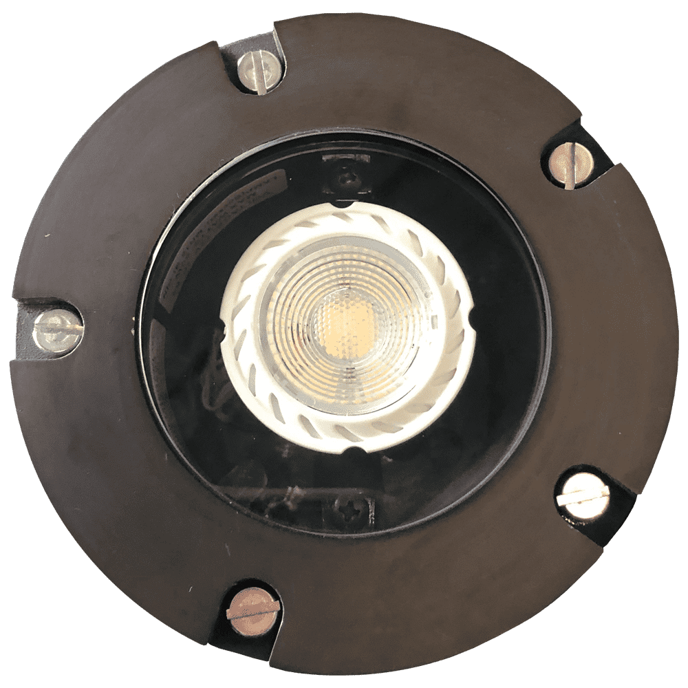 UNB04 Cast Brass Low Voltage Round LED In-ground Light IP65 Waterproof.