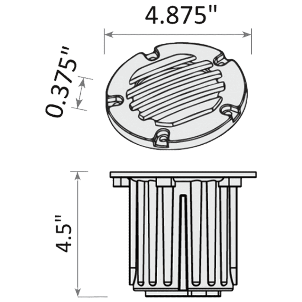 UNB06 Cast Brass Low Voltage Round Grill LED In-ground Light IP65 Waterproof.