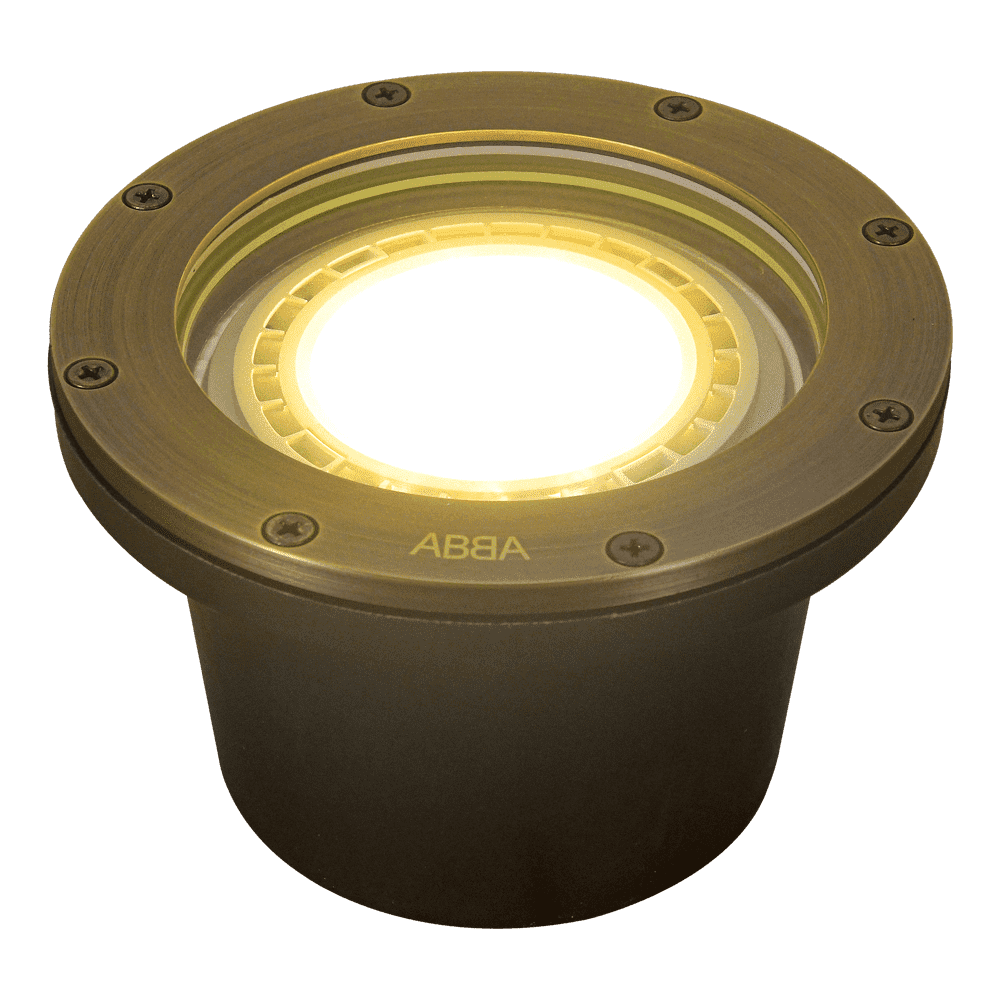 UNB08 Cast Brass Low Voltage Commercial PAR36 LED In-ground Light IP65 Waterproof - Kings Outdoor Lighting
