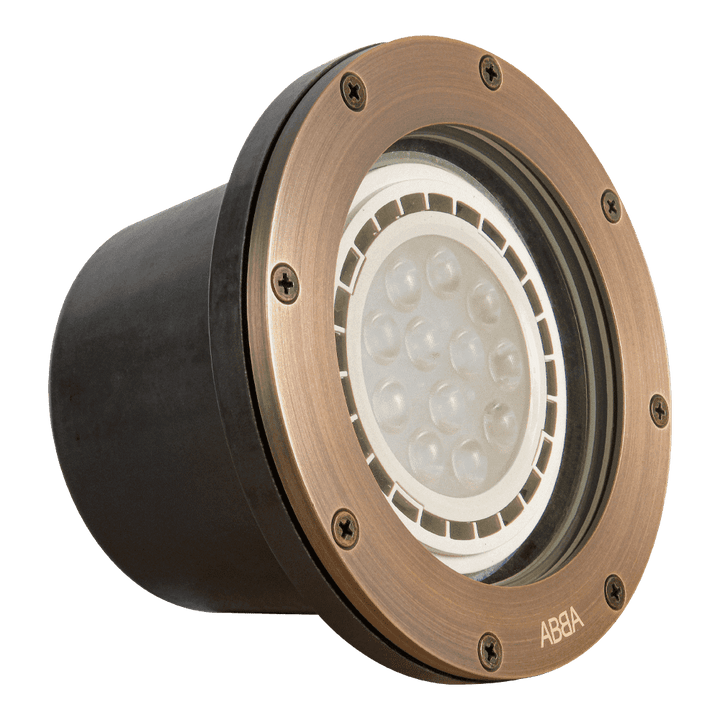 UNB08 Cast Brass Low Voltage Commercial PAR36 LED In-ground Light IP65 Waterproof - Kings Outdoor Lighting