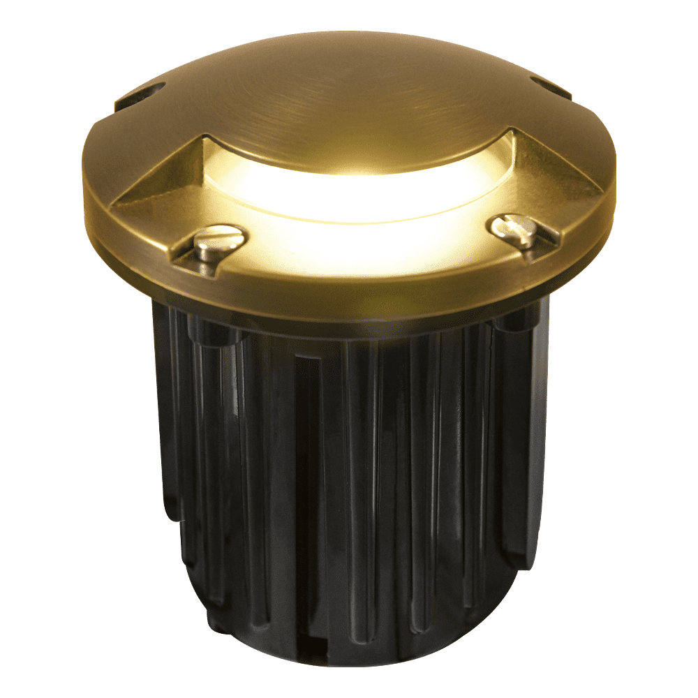 UNB09 Cast Brass In-Ground Well Light | Lamp Ready Low Voltage Landscape Light - Sun Bright Lighting