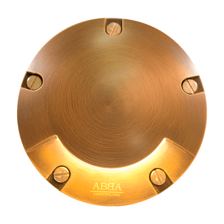 UNB09 Cast Brass Round Moni-Directional Low Voltage LED In-ground Light - Kings Outdoor Lighting