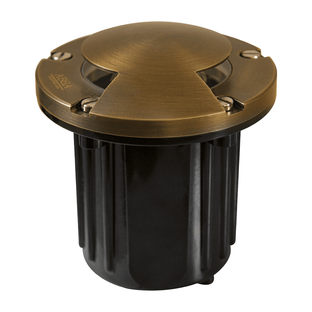 UNB10 Cast Brass In-Ground Well Light | Lamp Ready Low Voltage Landscape Light - Sun Bright Lighting