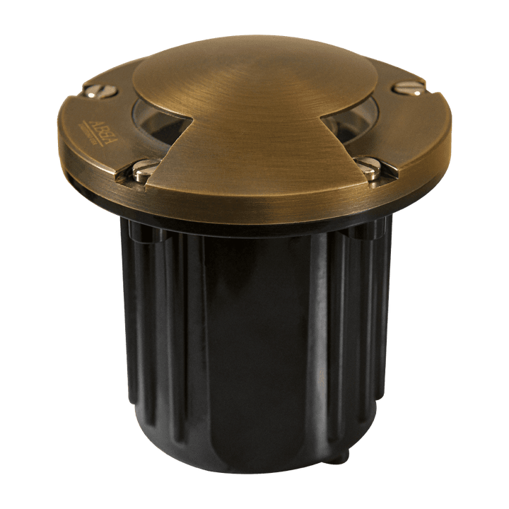 UNB10 Cast Brass In-Ground Well Light | Lamp Ready Low Voltage Landscape Light - Sun Bright Lighting