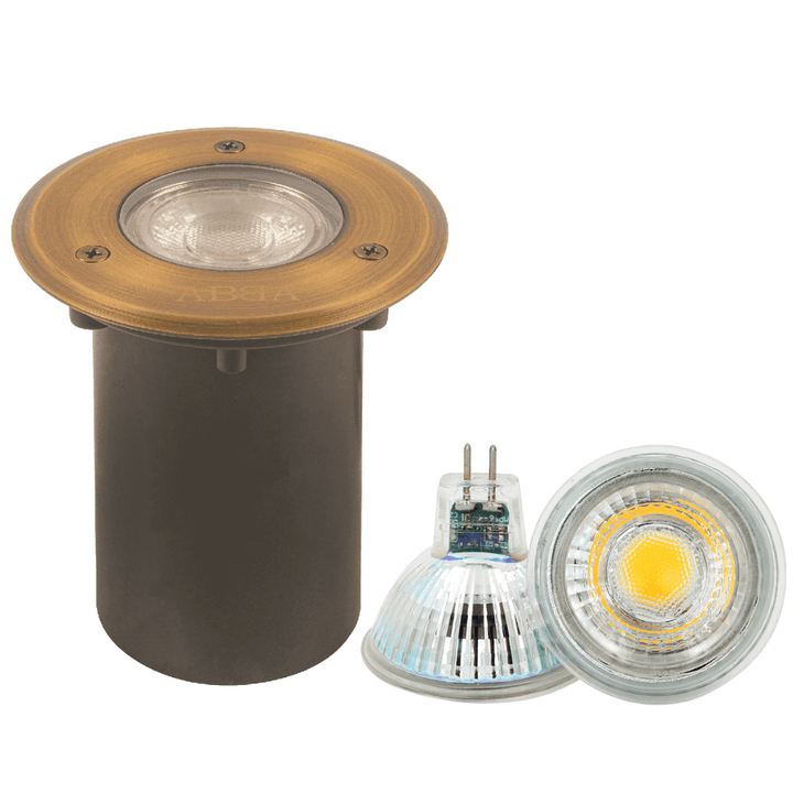 UNB12 4x/8x/12x Package Cast Brass Low Voltage Round LED In-ground Well Light IP65 Waterproof 5W 3000K Bulb