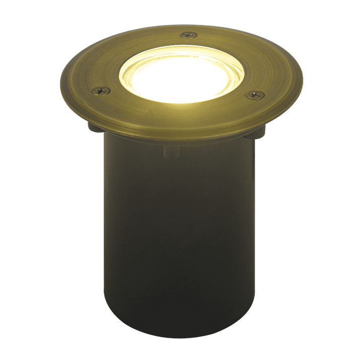 UNB12 Cast Brass In-Ground Well Light | Lamp Ready Low Voltage Landscape Light - Sun Bright Lighting