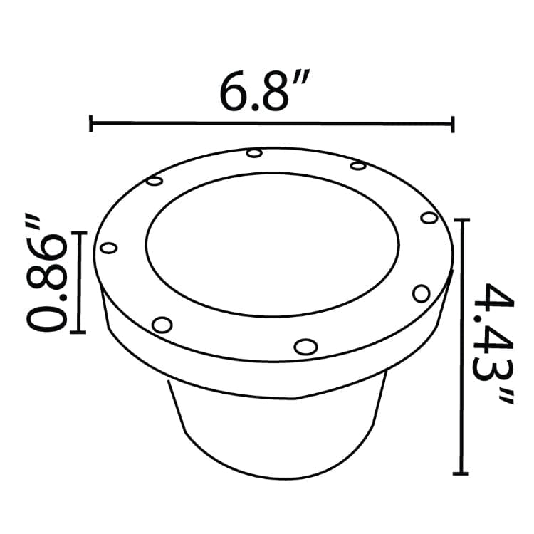 UNF08 Fiber Glass Low Voltage Commercial PAR36 LED In-ground Well Light IP65 Waterproof