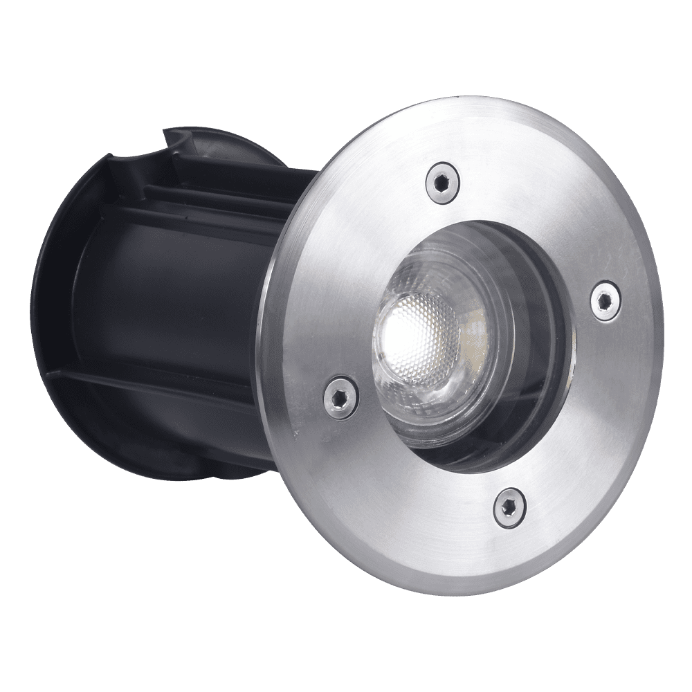 UNS02 Stainless Steel In-Ground Well Light | Lamp Ready Low Voltage Landscape Light - Sun Bright Lighting