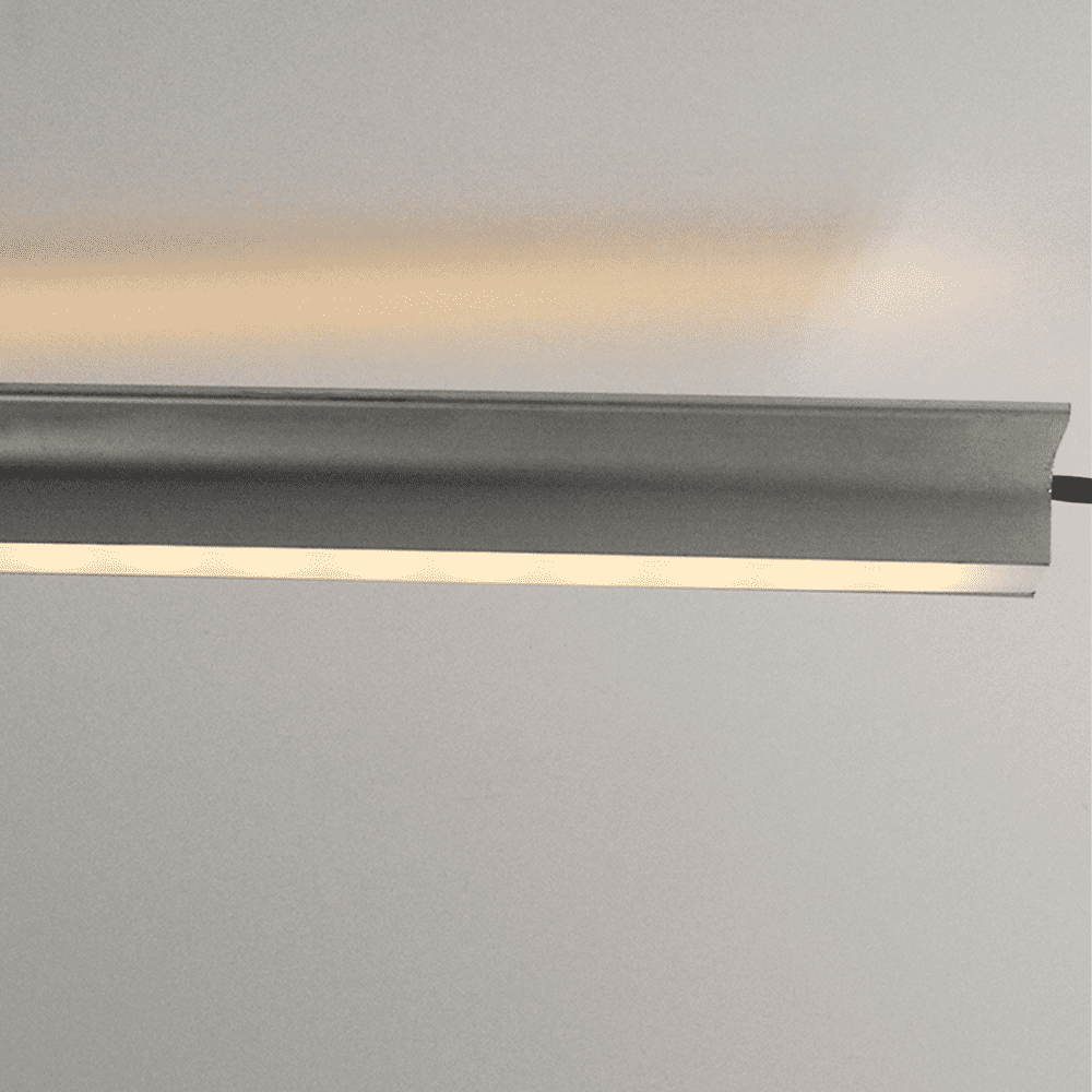 Riel para colgar armario de aluminio ovalado para tiras de luces LED |  Paquete de 10