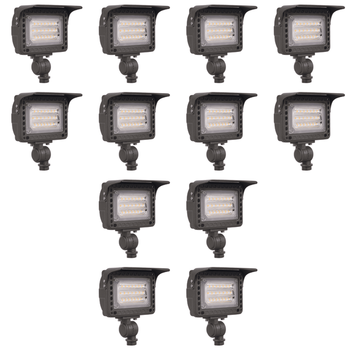 FLACC20 4x/8x/12x Package Low Voltage Adjustable CCT and Wattage 5W-20W Outdoor LED Landscape Lighting Flood Light