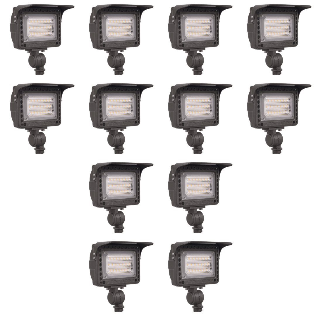 FLACCT20 4x/8x/12x Package Low Voltage Adjustable CCT and Wattage 5W-20W Outdoor LED Landscape Lighting Flood Light