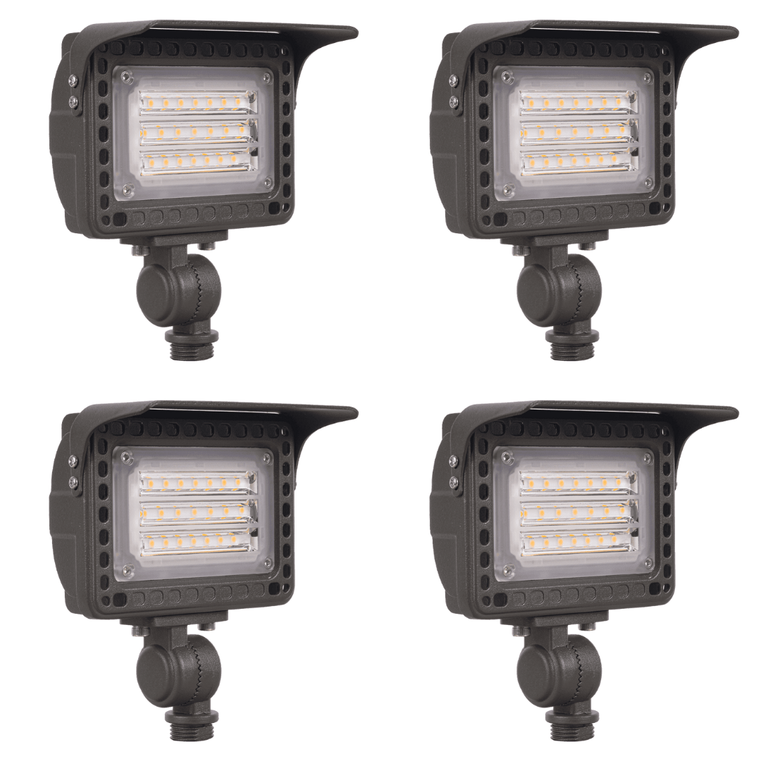 FLACC20 4x/8x/12x Package Low Voltage Adjustable CCT and Wattage 5W-20W Outdoor LED Landscape Lighting Flood Light