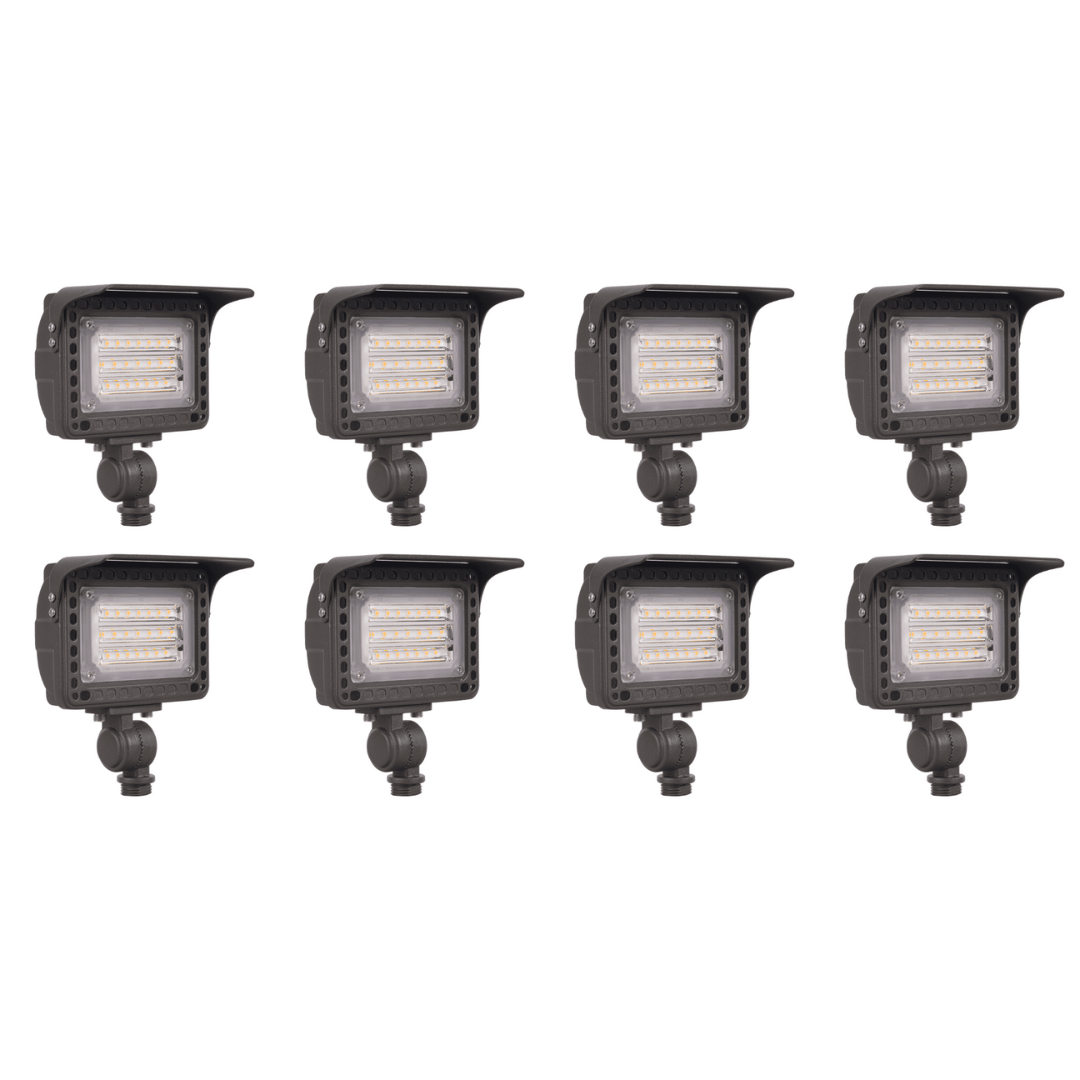 FLACC20 4x/8x/12x Package Low Voltage Adjustable CCT and Wattage 5W-20W Outdoor LED Landscape Lighting Flood Light